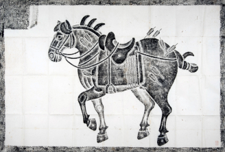 six stone horse reliefs